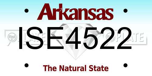 ISE4522 Arkansas License Plate