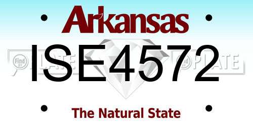 ISE4572 Arkansas License Plate
