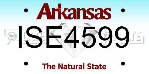 ISE4599 Arkansas License Plate