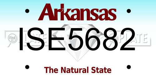ISE5682 Arkansas License Plate
