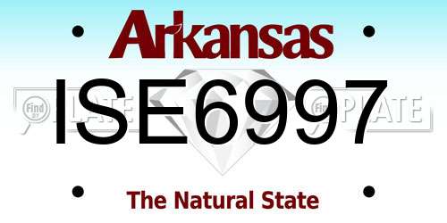 ISE6997 Arkansas License Plate
