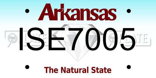 ISE7005 Arkansas License Plate