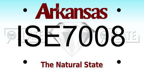 ISE7008 Arkansas License Plate