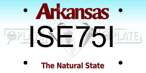 ISE75I Arkansas License Plate