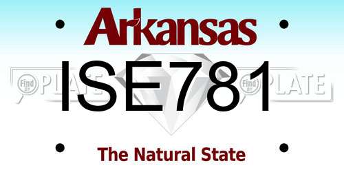 ISE781 Arkansas License Plate