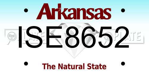 ISE8652 Arkansas License Plate