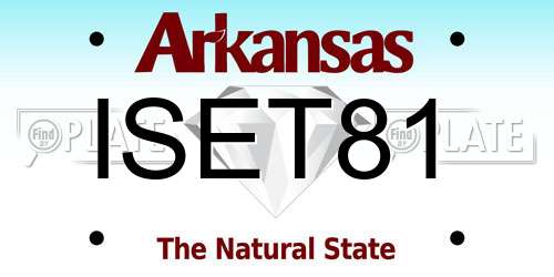 ISET81 Arkansas License Plate