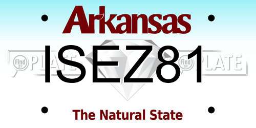 ISEZ81 Arkansas License Plate