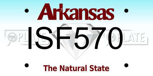 ISF570 Arkansas License Plate