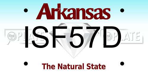 ISF57D Arkansas License Plate