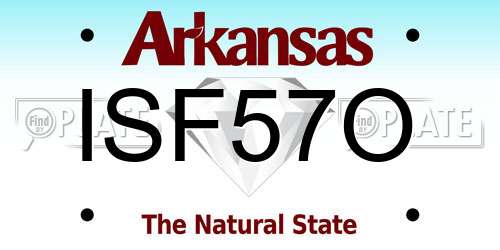 ISF57O Arkansas License Plate
