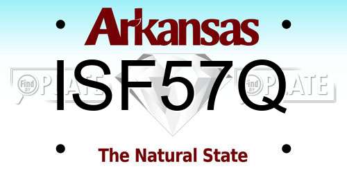 ISF57Q Arkansas License Plate