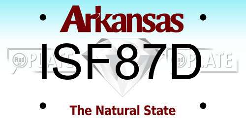 ISF87D Arkansas License Plate