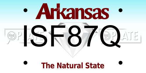 ISF87Q Arkansas License Plate