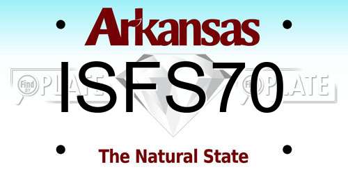 ISFS70 Arkansas License Plate
