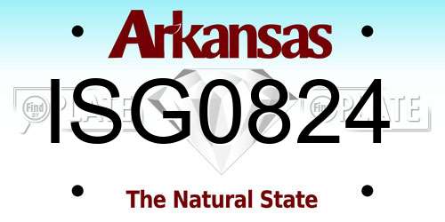 ISG0824 Arkansas License Plate