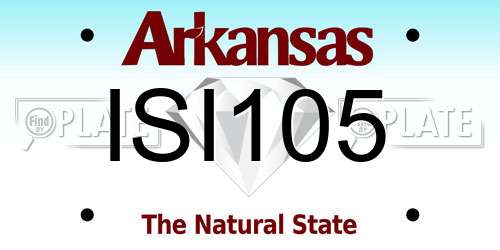 ISI105 Arkansas License Plate