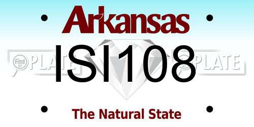 ISI108 Arkansas License Plate
