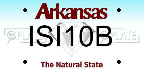 ISI10B Arkansas License Plate