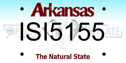 ISI5155 Arkansas License Plate