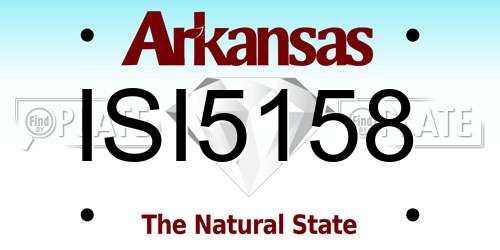 ISI5158 Arkansas License Plate