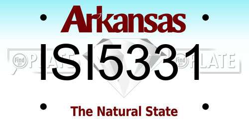 ISI5331 Arkansas License Plate