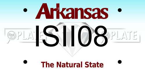 ISII08 Arkansas License Plate