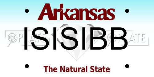 ISISIBB Arkansas License Plate