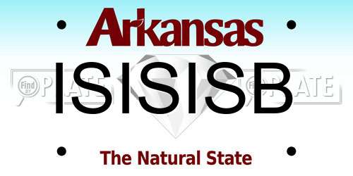 ISISISB Arkansas License Plate