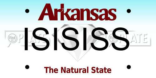 ISISISS Arkansas License Plate