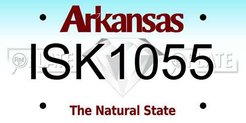 ISK1055 Arkansas License Plate