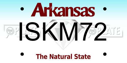 ISKM72 Arkansas License Plate
