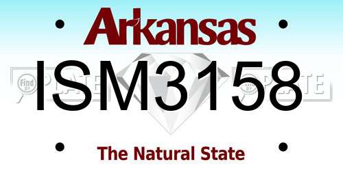ISM3158 Arkansas License Plate