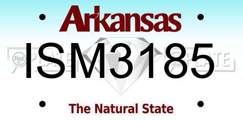 ISM3185 Arkansas License Plate