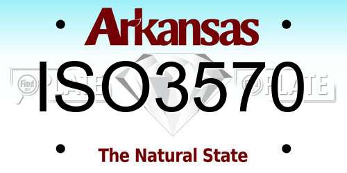 ISO3570 Arkansas License Plate