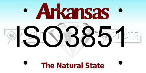 ISO3851 Arkansas License Plate