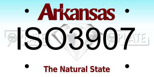 ISO3907 Arkansas License Plate
