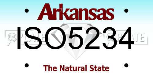 ISO5234 Arkansas License Plate