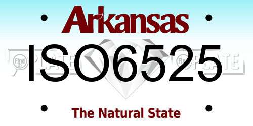 ISO6525 Arkansas License Plate