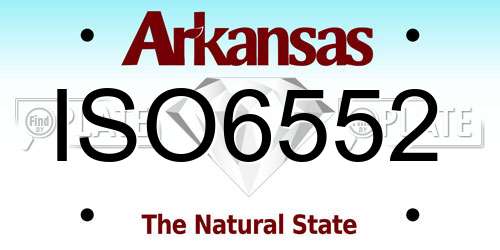 ISO6552 Arkansas License Plate