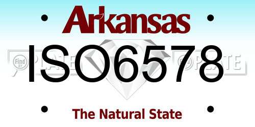 ISO6578 Arkansas License Plate