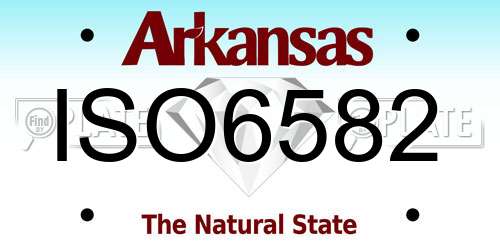 ISO6582 Arkansas License Plate