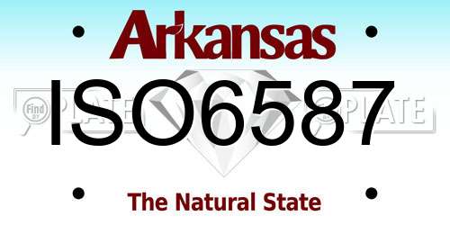 ISO6587 Arkansas License Plate