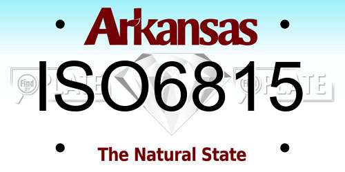 ISO6815 Arkansas License Plate