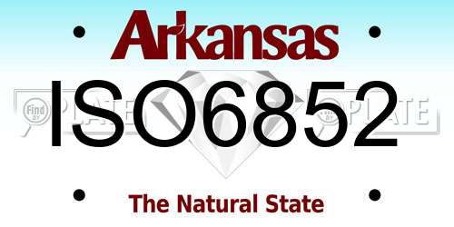 ISO6852 Arkansas License Plate