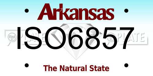 ISO6857 Arkansas License Plate