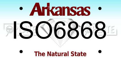 ISO6868 Arkansas License Plate