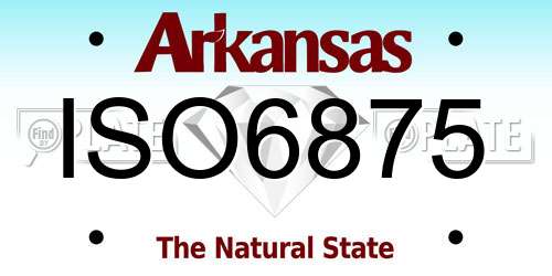 ISO6875 Arkansas License Plate