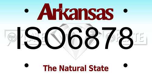 ISO6878 Arkansas License Plate