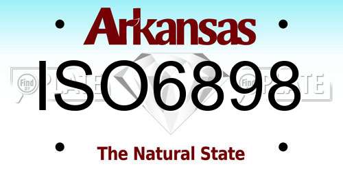 ISO6898 Arkansas License Plate